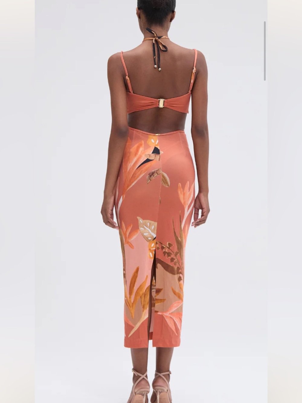 PatBO Rust-Brown Beaded Halter Top - Picture 8 of 8
